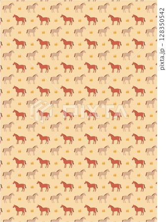 馬と草 イラスト パターン 馬と草 イラスト パターン 128350542