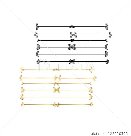 Calligraphic ornamental divider collection Calligraphic ornamental divider collection 128350593
