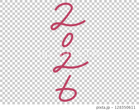 2026 Vertical design New Year's card material 128350611