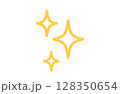 シンプルなキラキライラスト(イエロー)2-9 128350654