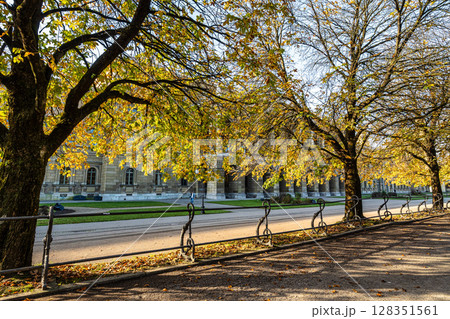 Walking in Hofgarten Park in Munich on an autumn day, Germany Walking in Hofgarten Park in Munich on an autumn day, Germany 128351561