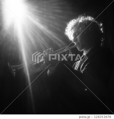 トランペット奏者　generative ai 128351676
