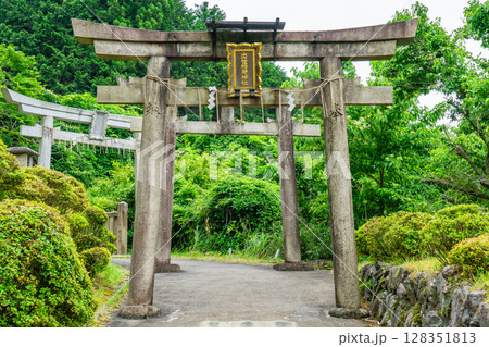 京都市左京区大原来迎院町　出世稲荷神社（秀吉の聚楽第の邸内社）　鳥居（出世開運の神） 128351813