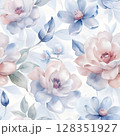 delicate watercolor floral pattern. seamless pattern 128351927