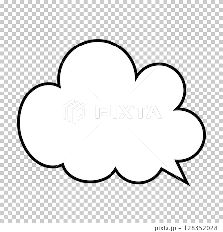 Simple speech bubble illustration - Fluffy 128352028