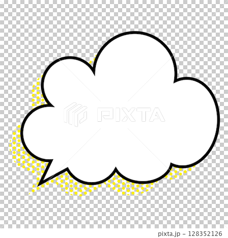 Simple speech bubble illustration - Fluffy Simple speech bubble illustration - Fluffy 128352126