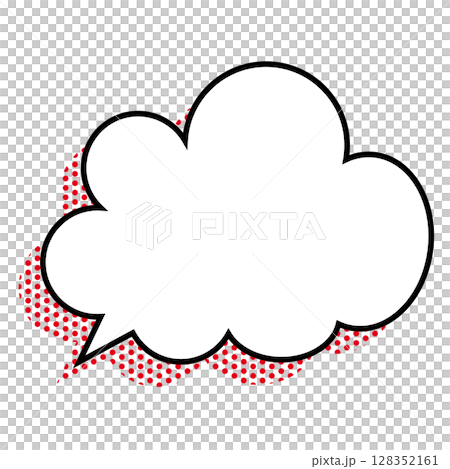 Simple speech bubble illustration - Fluffy 128352161