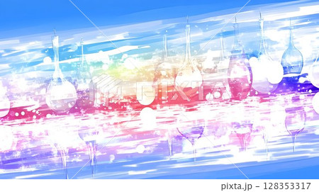 Pastel abstract background colorful paint strokes and blurred shapes Pastel abstract background colorful paint strokes and blurred shapes 128353317