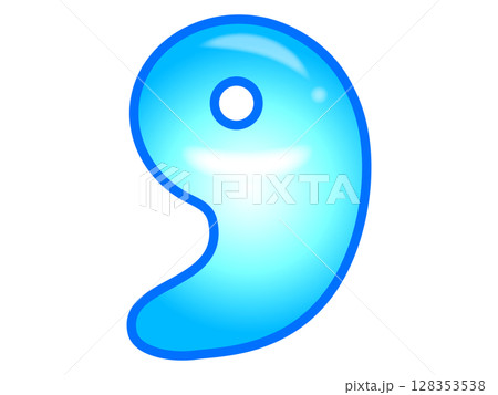 綺麗な勾玉のアクセサリーのイラスト素材 綺麗な勾玉のアクセサリーのイラスト素材 128353538