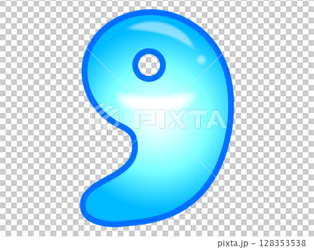 綺麗な勾玉のアクセサリーのイラスト素材 綺麗な勾玉のアクセサリーのイラスト素材 128353538