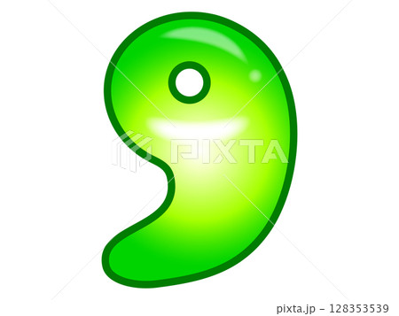 綺麗な勾玉のアクセサリーのイラスト素材2 128353539