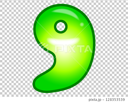 綺麗な勾玉のアクセサリーのイラスト素材2 128353539