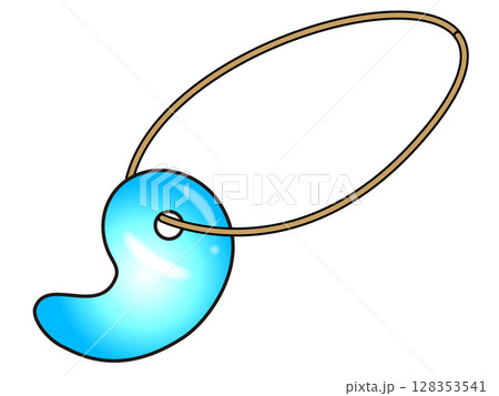 綺麗な勾玉のペンダントのイラスト素材2 綺麗な勾玉のペンダントのイラスト素材2 128353541
