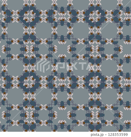 Textile motif seamless pattern. Abstract line shape geometric motif basic pattern continuous background. Man shirt all over print block. Textile motif seamless pattern. Abstract line shape geometric motif basic pattern continuous background. Man shirt all over print block. 128353599