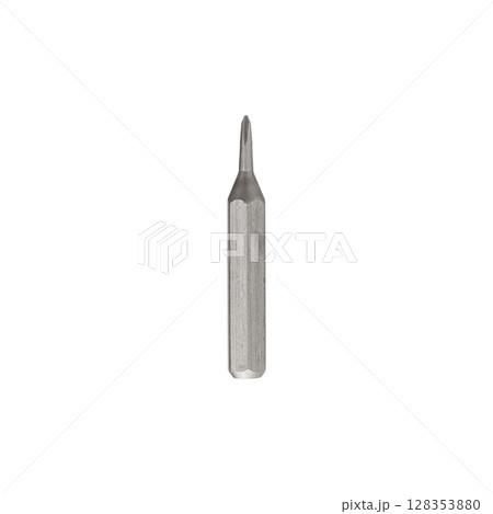Iron bit for screwdriver and drill on Isolated on a white background Iron bit for screwdriver and drill on Isolated on a white background 128353880