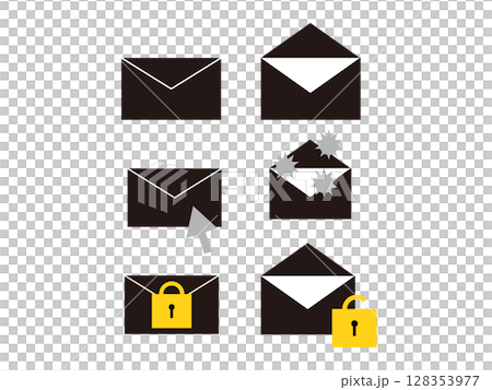 郵件圖示插圖集 郵件圖示插圖集 128353977