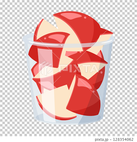 Illustration of cut candy apples Illustration of cut candy apples 128354062