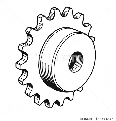 スプロケットのイラスト スプロケットのイラスト 128354237