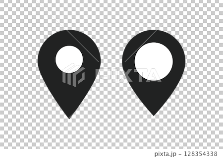 イラスト素材:かわいいマップのピンのアイコン pin point. pin location イラスト素材:かわいいマップのピンのアイコン pin point. pin location 128354338