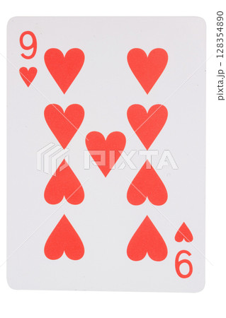 card gambling on white game luck nine hearts 128354890