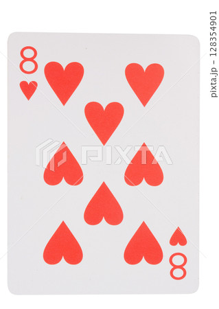 card gambling on white game luck eight hearts 128354901