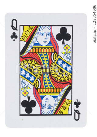 card gambling on white game luck Queen clubs 128354906