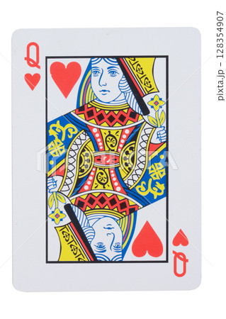 card gambling on white game luck queen hearts 128354907