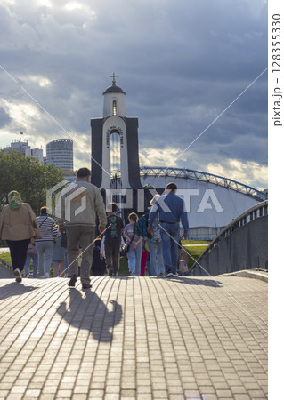07.07.2025- Minsk, Belarus - The Island of tears memorial complex dedicated to Belarusian soldiers who died during the Soviet-Afghan War. 128355330
