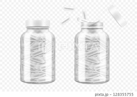 transparent plastic bottles with transparent drink transparent plastic bottles with transparent drink 128355755