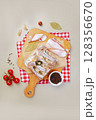 Traditional Ukrainian salo with spices and herbs 128356670