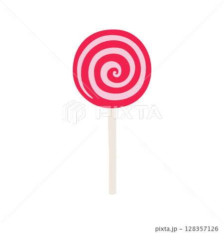Lollipop candy flat design cartoon sweet dessert 128357126