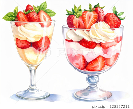 苺のパフェ 128357211