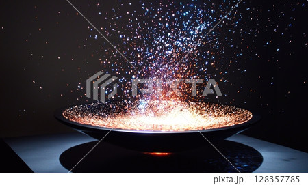 宙に舞う光の粒子・幻想的な動くアート作品 128357785