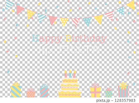Birthday card_Birthday party background (horizontal) happy birthday 128357983