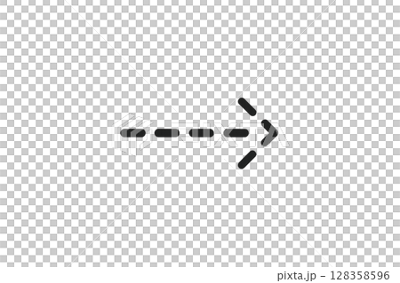 背景透過　標識　矢印のみの誘導サイン方向指示・案内・進行表示に使える素材 128358596