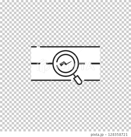 Civil engineering icons for inspection and maintenance of dilapidated roads (line art, monochrome, vector) Civil engineering icons for inspection and maintenance of dilapidated roads (line art, monochrome, vector) 128358721
