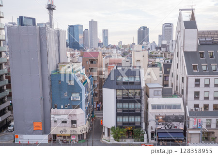 【日本】ビルの高層階から望む東京23区の街並み 【日本】ビルの高層階から望む東京23区の街並み 128358955