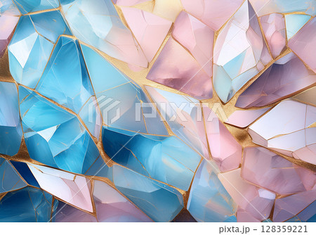 Faceted Gemstone Abstract Background 128359221