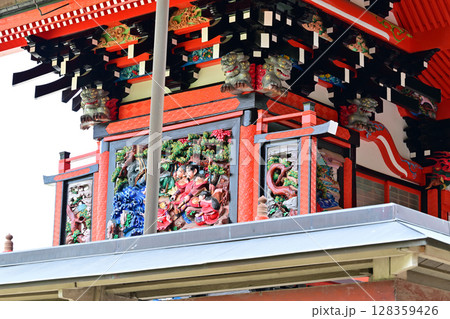浅間神社　彫刻　栃木県　佐野市 128359426