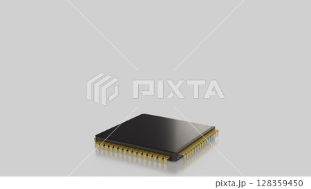 The IC on white Background for Technology concept 3d Rendering. 128359450