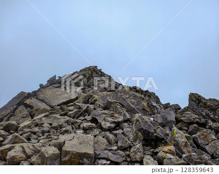 Rocky Highland Landscape with Clear Sky 128359643