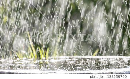 激しく降る雨のイメージ 128359790