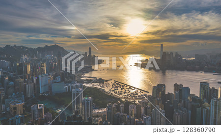 June 24 2025 Harbour Reflections Shine at Kowloon Sunset Hour June 24 2025 Harbour Reflections Shine at Kowloon Sunset Hour 128360790