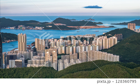 June 24 2025 Tai Koo Urban District Modern Residential Towers Hong Kong 128360795