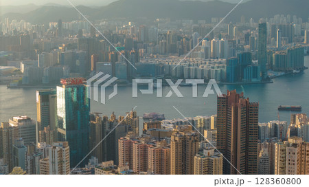 June 24 2025 Hung Hom Waterfront Scenic Harbor Urban View Hong Kong June 24 2025 Hung Hom Waterfront Scenic Harbor Urban View Hong Kong 128360800