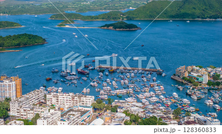 July 5 2025 View of Coastal Harbor With Boats and Surrounding Buildings 128360833
