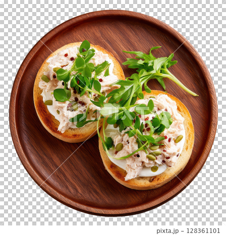 Delicious Rabbit Rillettes Spread on Crisp Crostini Garnished with Mustard Seeds and Cornichon Slices Delicious Rabbit Rillettes Spread on Crisp Crostini Garnished with Mustard Seeds and Cornichon Slices 128361101