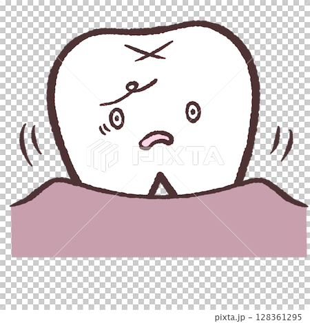 牙齦鬆動的插圖 128361295