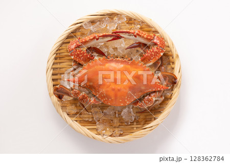 ［北海道産］ボイル　ワタリガニ　子持ち 128362784