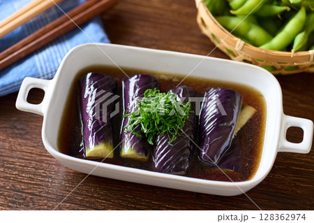 茄子の揚げ浸し 茄子の揚げ浸し 128362974